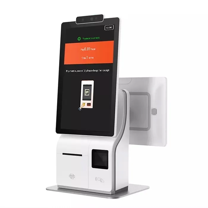 15.8 inch pos system qr scanner ic or id card reader tablet electronic kiosk pos self ordering lcd fast food kiosk