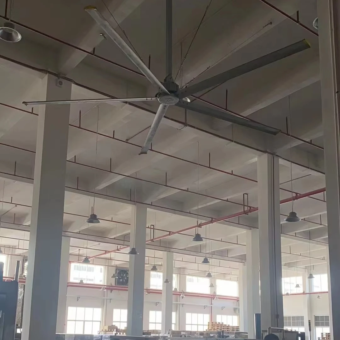 Большой большой малошумный вентилятор hvls потолочный для склада промышленный