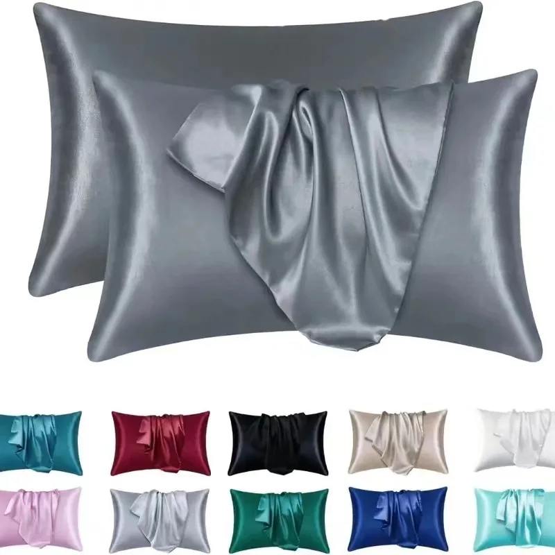 Baimai Luxury Silk Satin Pillowcase Set Cheap Pillow Cover Sets for Home and Hotel