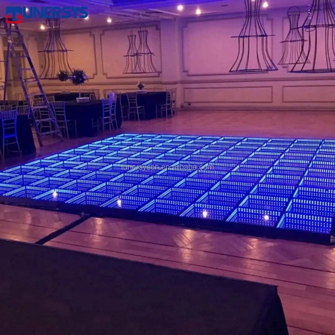 TUNERSYS высококачественные RGB напольные танцевальные панели Стеклянные Диско-Ночные Клубные прожекторы DMX Color 3d бесконечное зеркало СВЕТОДИОДНЫЙ танцпол