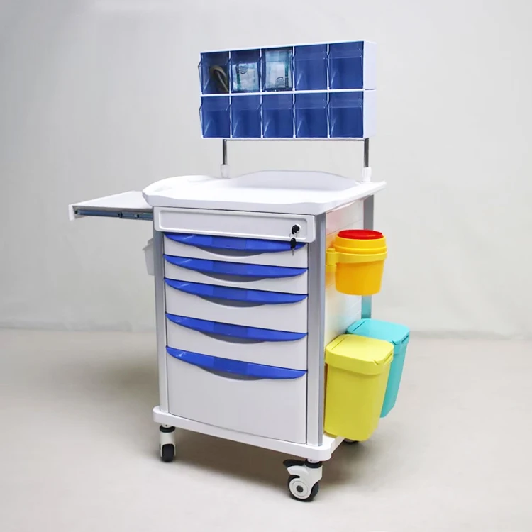 ABS Anesthesia Trolley Efficient Hospital Medical Trolley Reliable Medical Trolley With Drawers