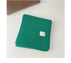 GLS092 Custom Boys scarves Pure Color woolen mufflers for girls Autumn and winter Sweet Knitted pashmina ladies muffler scarf