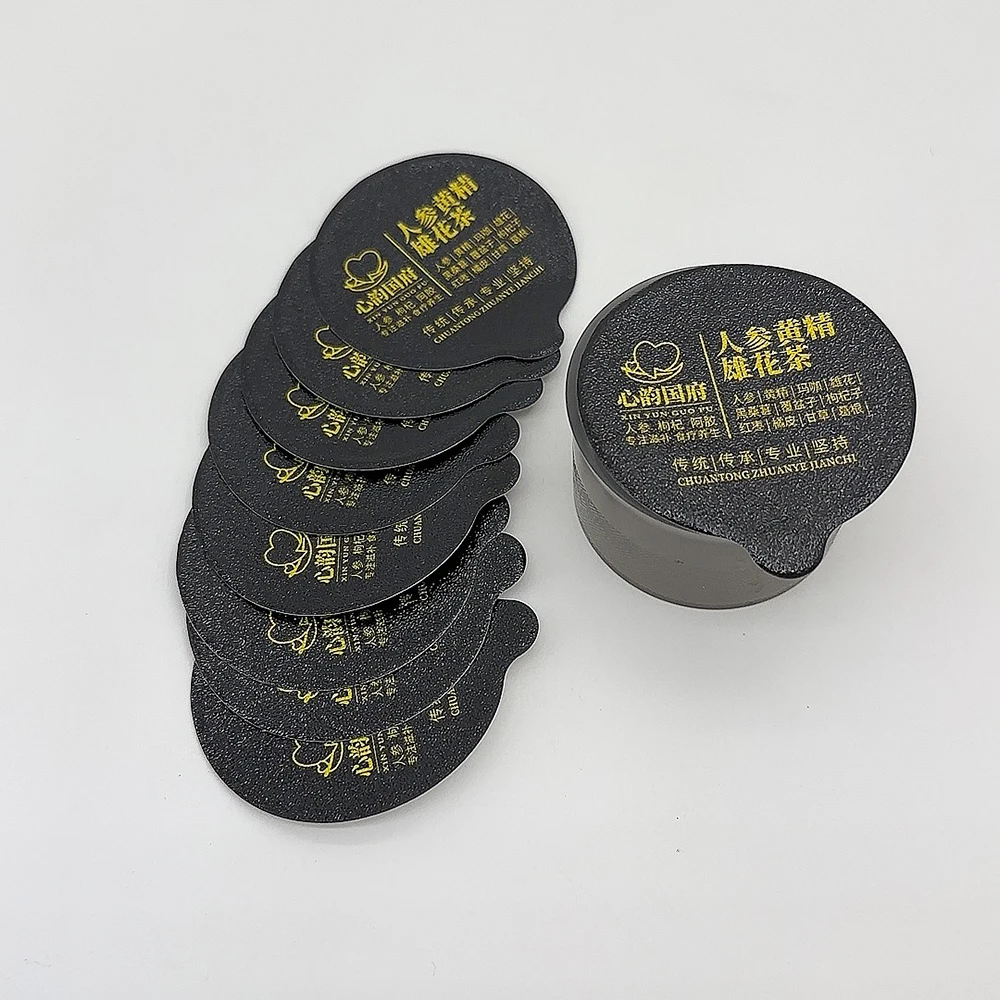 Fantasy Factory Custom Disposable Yogurt Bowl Coffee Capsule Die Cut Sealing Lids Aluminum Foil Sealing Film Cover