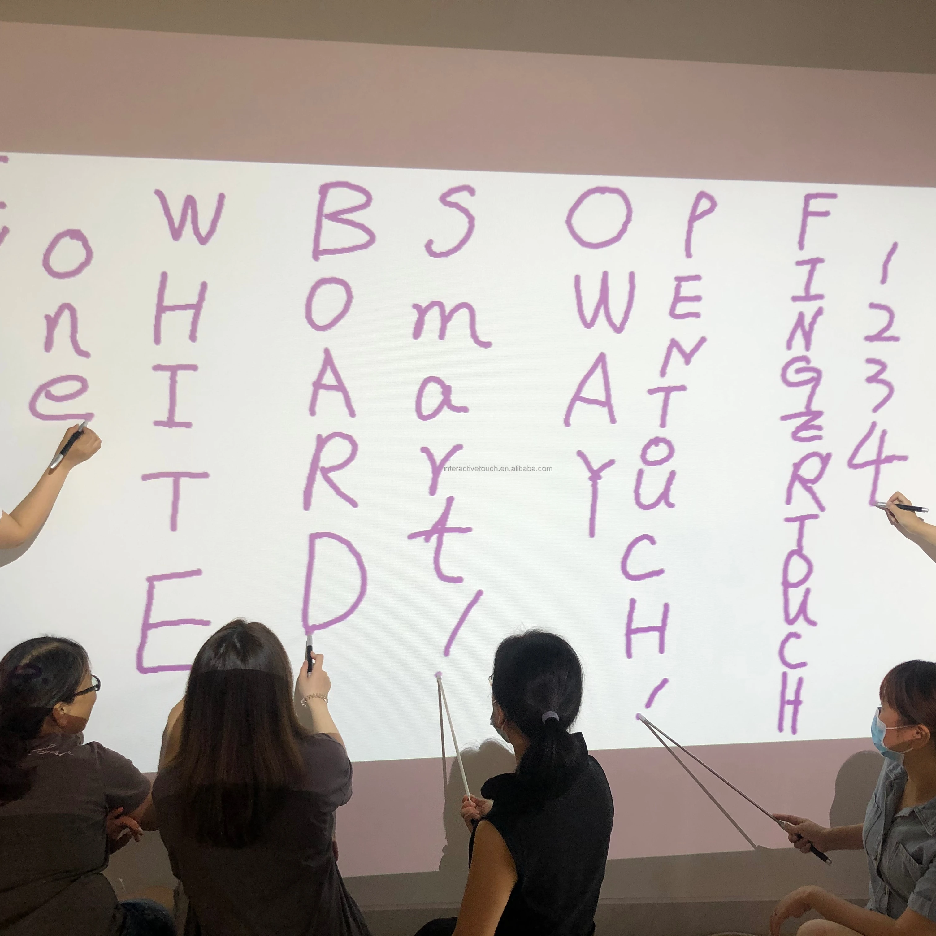 WEDIDIT Interactive White board Multi  points Virtual Touch Screen Ultra Slim Electronic Board For Teaching education equipment