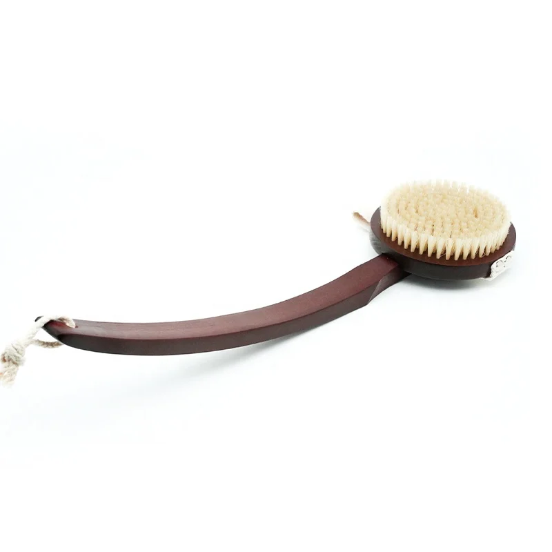 Dry Body Brush with Round Head and Detachable Handle