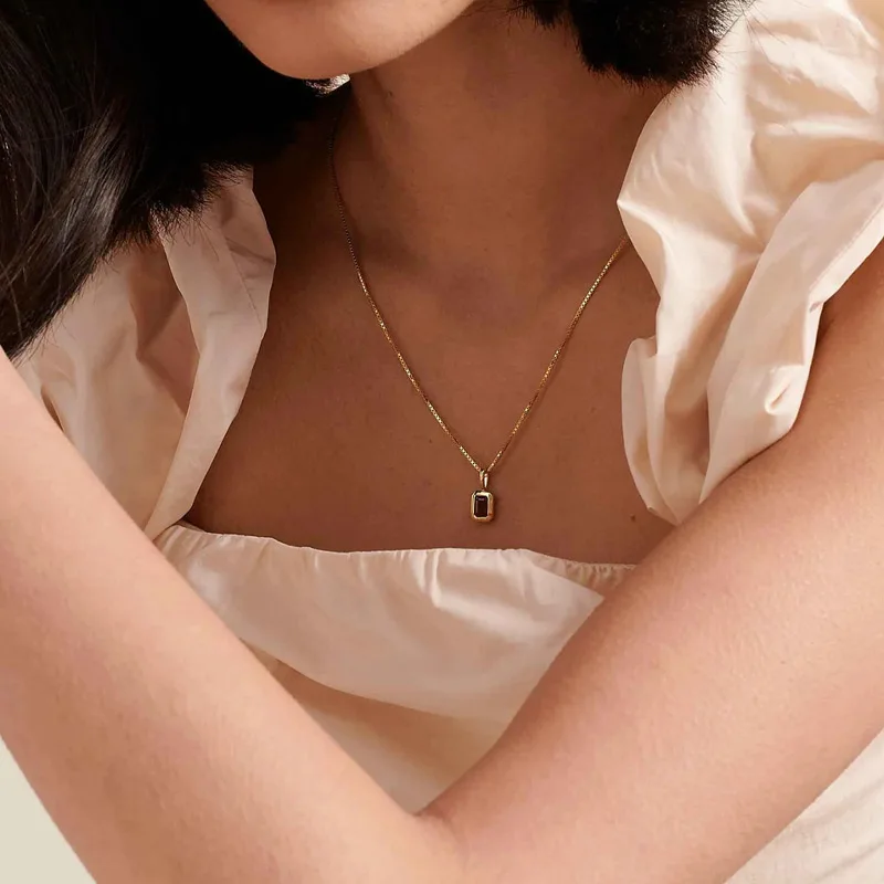 Wholesale Custom Fashion Jewelry 316l Stainless Steel High Quality 18k Gold Plated Deco Birthstone Charm For Necklace