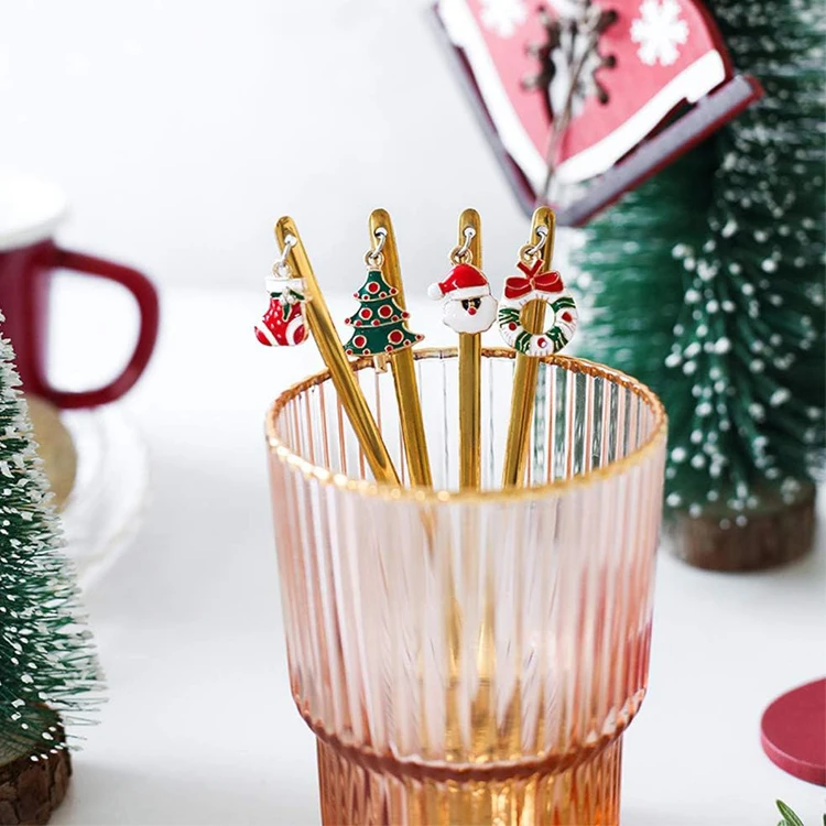 Custom Logo 304 Stainless Steel Round Long Handle Mini Small Silver Gold Dessert Ice Cream Spoon Reusable Coffee Tea Stir Spoon