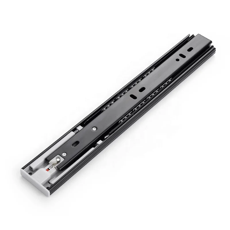 45mm Width Full Extension Push to Open Drawer Slide Rail Touch Open Side Mount Drawer Telescopic Channels Jieyang Factory OEM