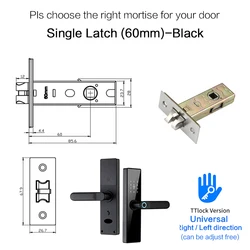High Security Anti Theft BLE Fngerprint Digital Keyless Lock Waterproof Tuya WiFi App Smart Door Lock Biometric Lock