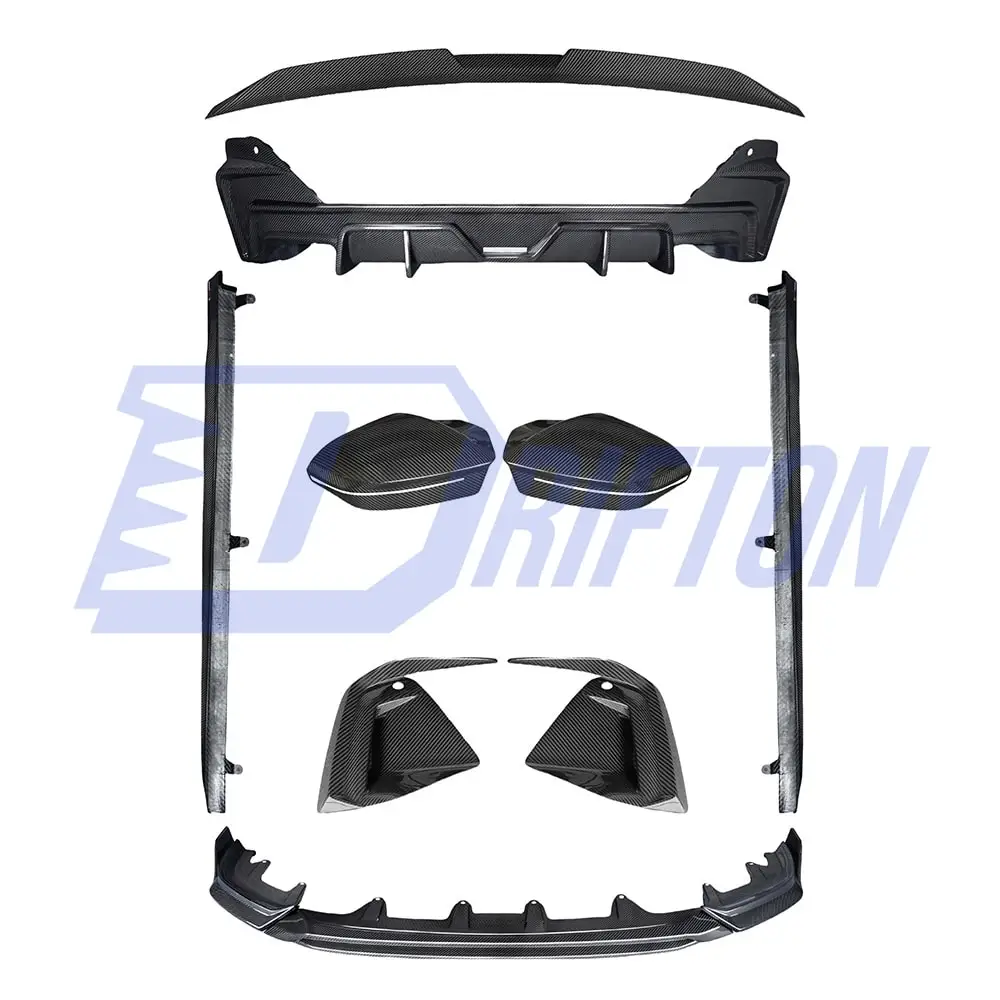 TAKD Style Dry Carbon Fiber Side Skirt For BMW G60 New 5 Series BodyKit