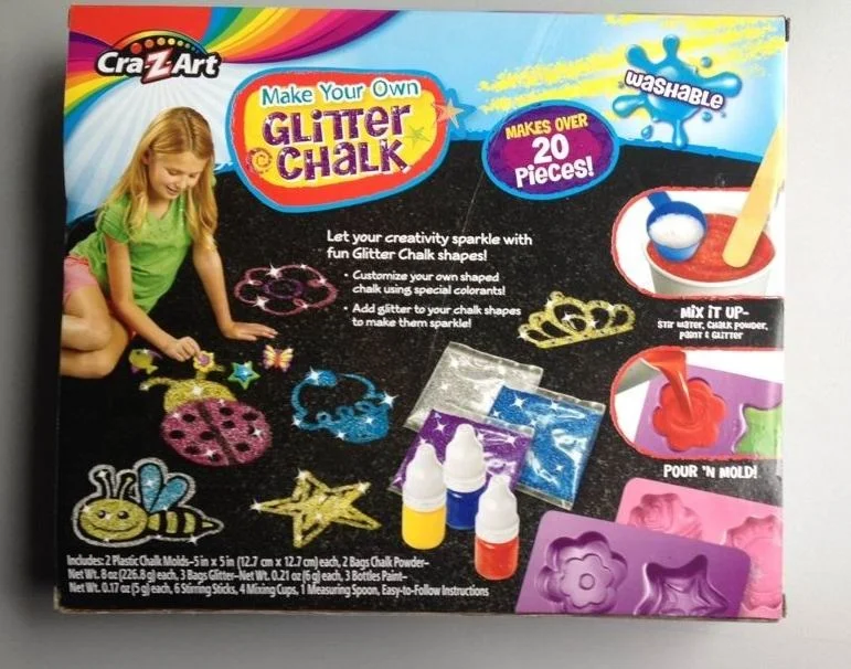 kids wholesale  education toy art craft set  DIY Handmade glitter chalk power  Kit for children