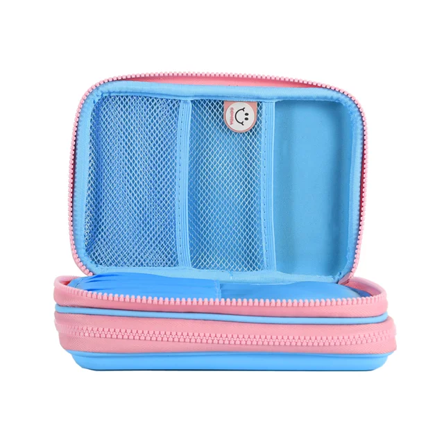 2022 Fashionable Cute Cartoon 3d Stationery Storage Box Large Capacity Three-dimensional Square Waterproof Student Pencil Case