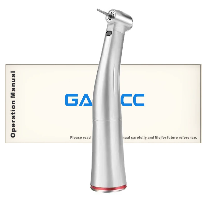 Dental Increasing 1:5 Red Contra Angle with Fiber Optic for Dental Electric Micro Motor Implant Dental Handpiece