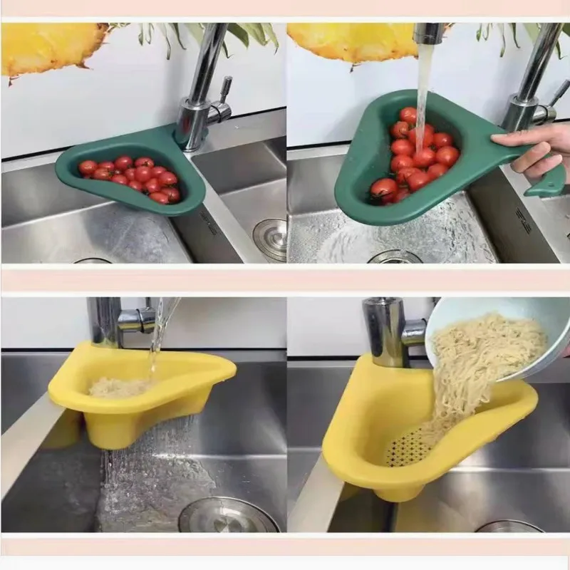 Multifunctional kitchen waste Water Sink Drain Basket Hook type  Plastic Rubbish Filter basket