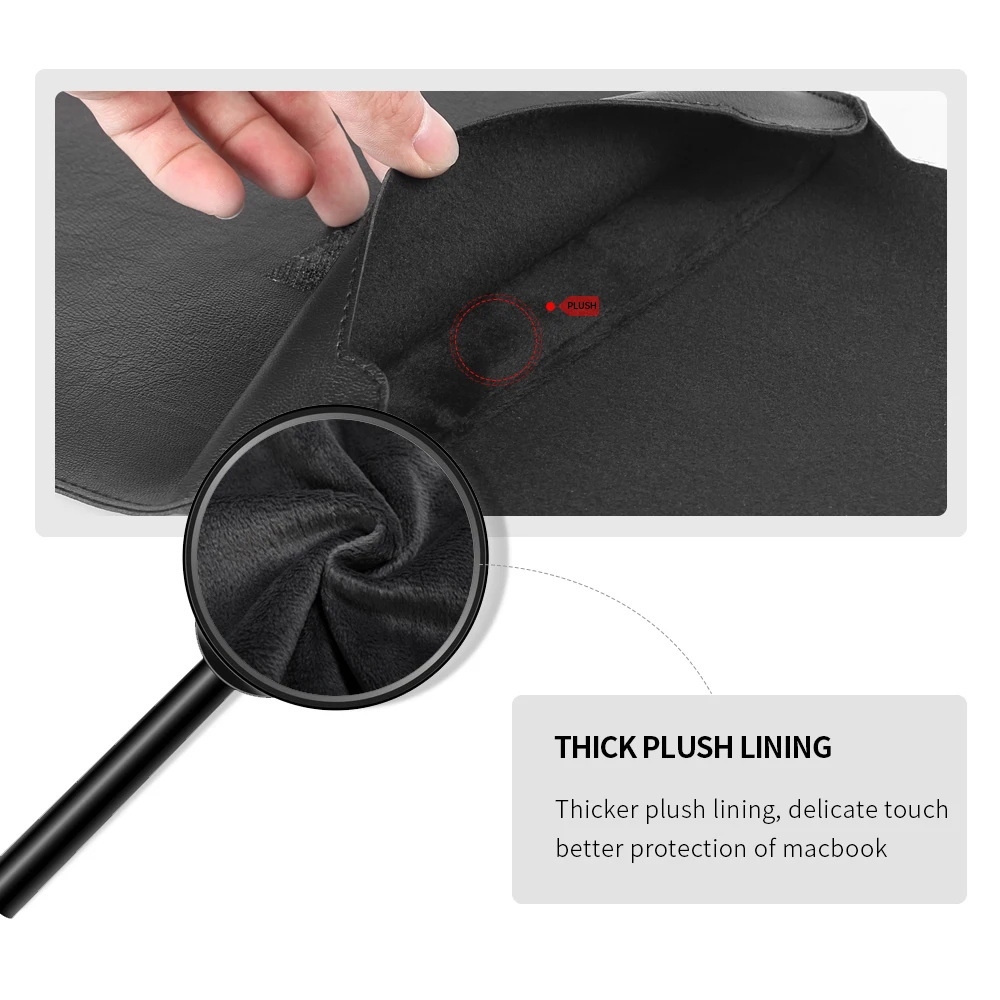High quality 4 in 1 multifunctional waterproof pu leather 11 15.6 17 inch laptop sleeve case bag with stand magnatik for macbook