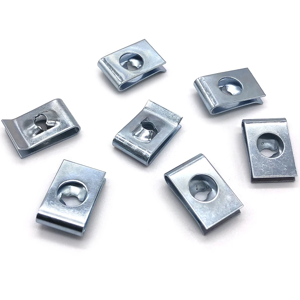 Spring Steel Speed Fastener Extruded U Nut for tapping screw thread