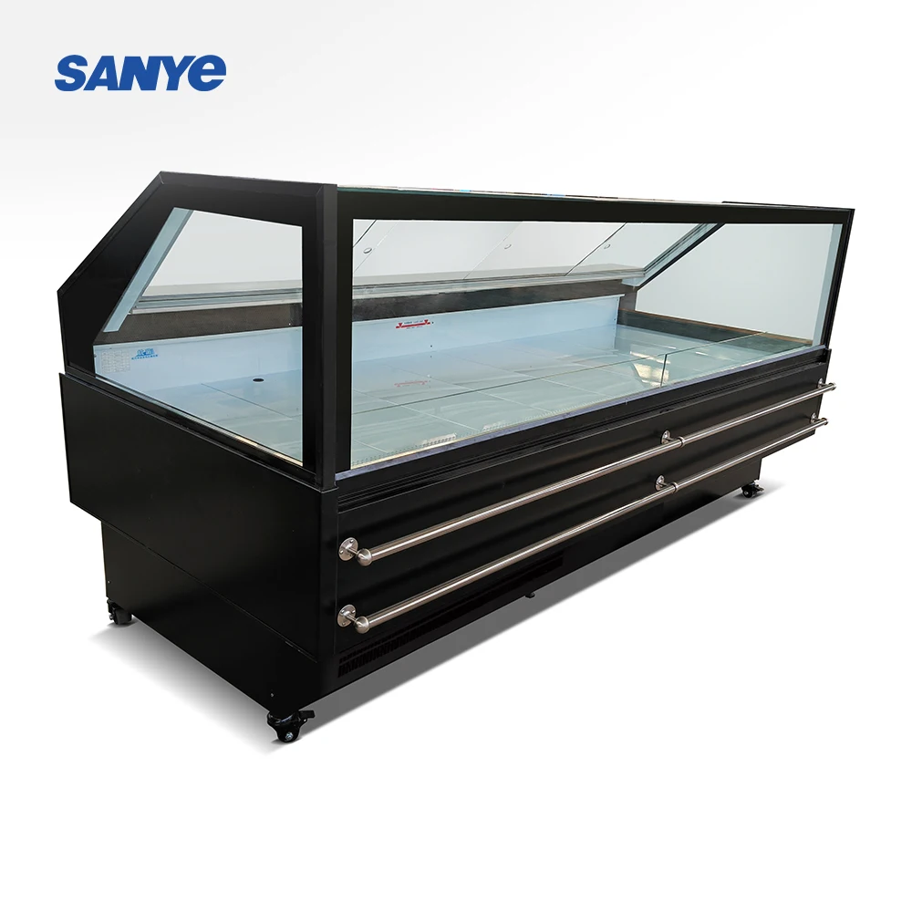 commercial butcher chiller display counter supermarket meat freezer for Butcher Shop