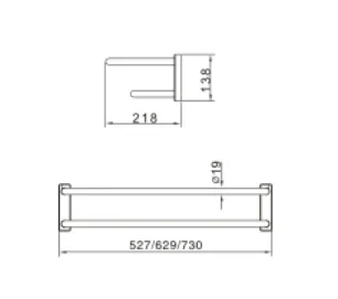 MX-TR03-101 Best quality new design double towel rack mounting hardware wall mounted bathroom accessory