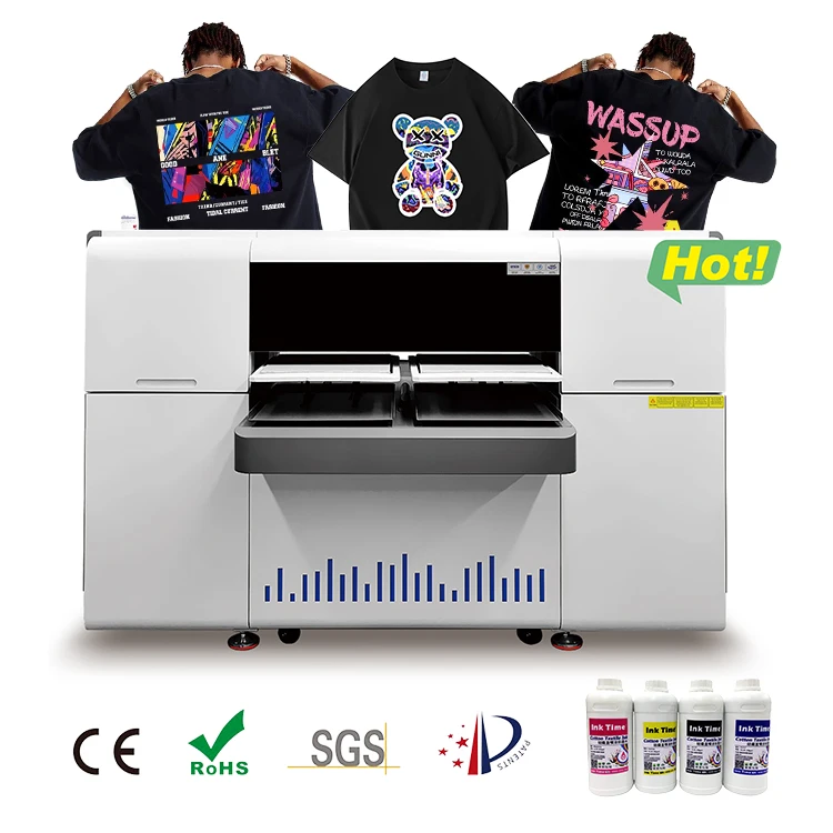 Factory Price M2 DTG Printer Highspeed Digital Inkjet Garment A3 A4 T shirt Printing Machine I3200 Automatic Printer