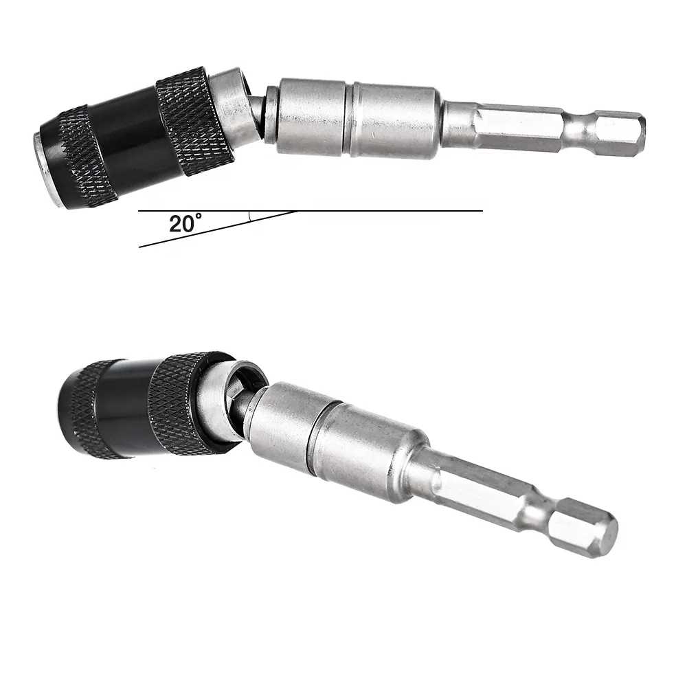 Adjustable Extension Rod Quick Release Drill Bit Holder  Flexible Magnetic Screwdriver Bit Holder Pivoting Bit Tip Holder