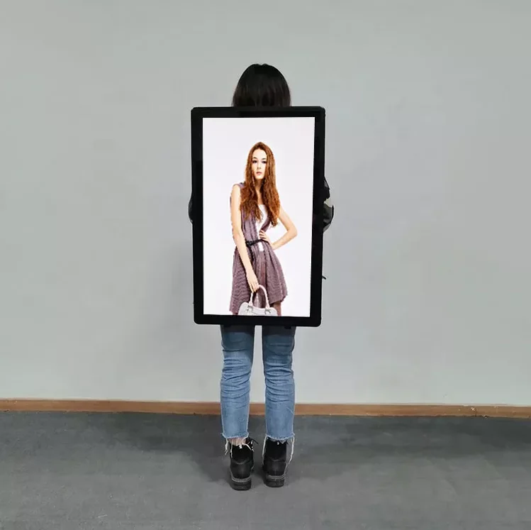 Digital Smart backpack display billboard DIY fashion advertising player with LCD programmable screen