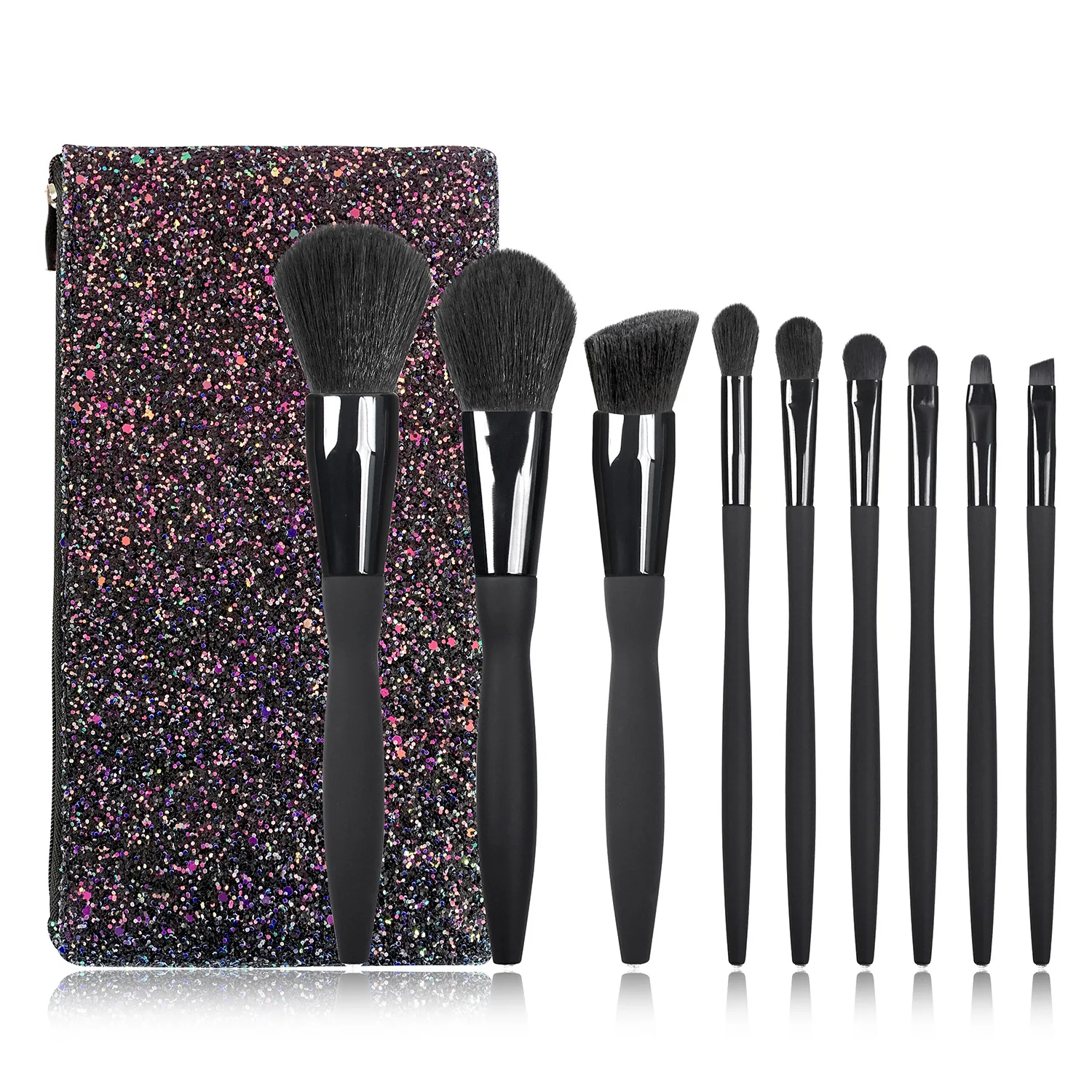 9/10 pcs Makeup Brushes Pro Black Brush Set Powder EyeShadow Blending Eyeliner Eyelash Eyebrow Make up Beauty Cosmetic Brushes