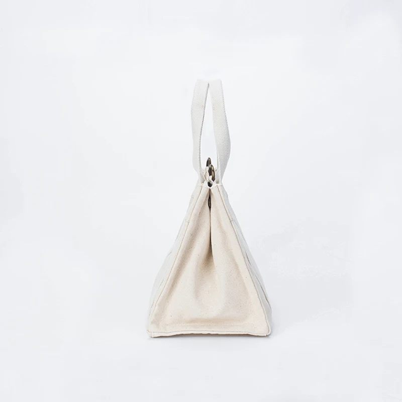 
High quality classic organic canvas tote bag fashion women canvas handbag casual canvas shoulder bag 