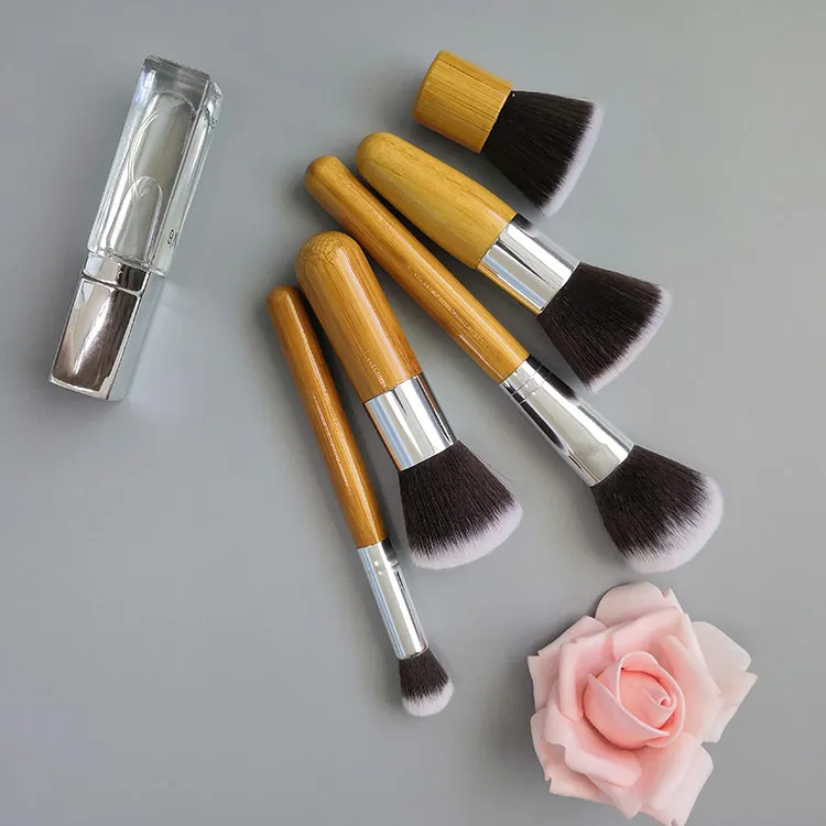 10Pcs Makeup Brush Set Professional bamboo handle Foundation Powder Eyebrow Eyeshadow Eyebrow Concealer smudge Brushes Kits