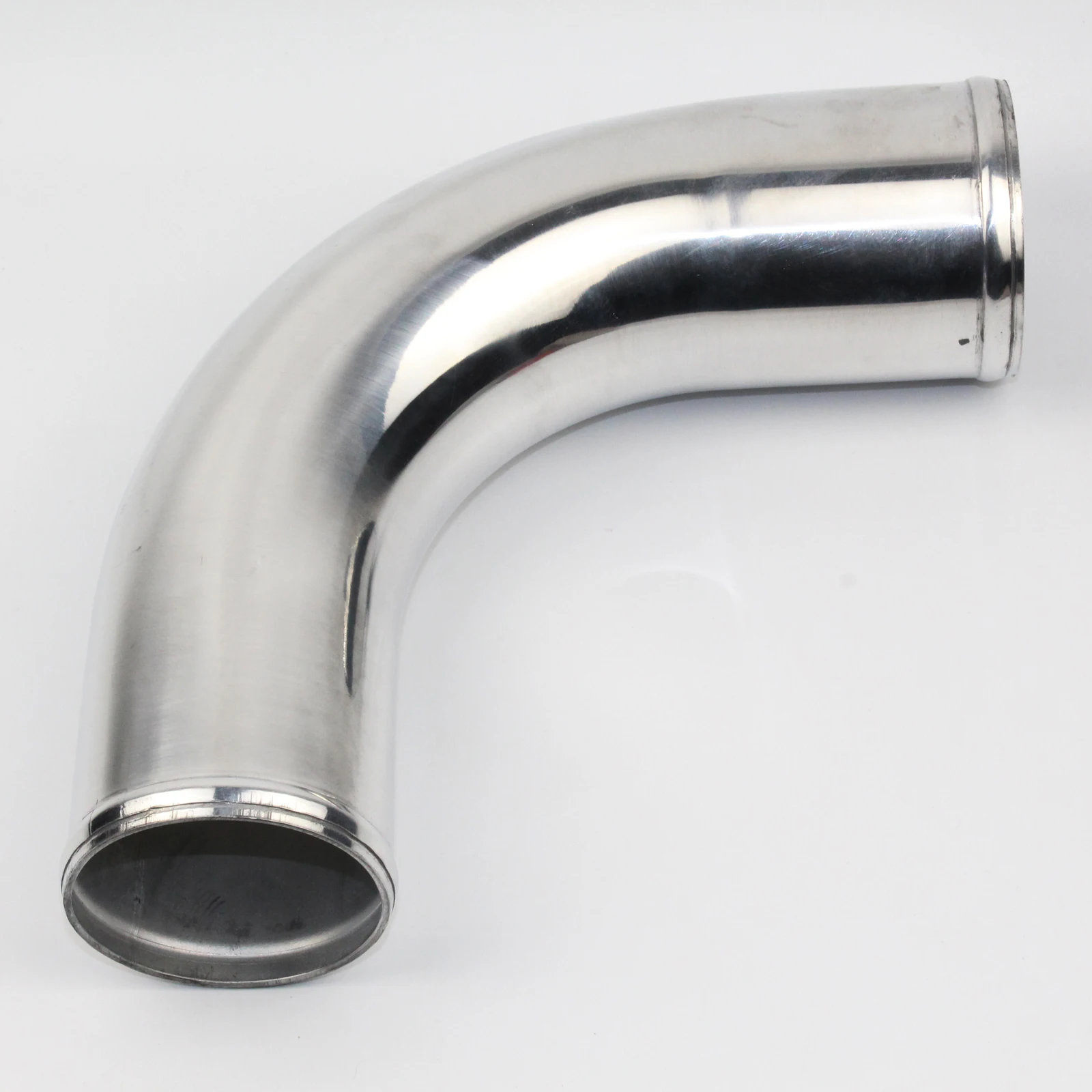M 11.8in 90Degree Length 300mm   Polishing Aluminum  Intercooler Pipe oil cooler pipe