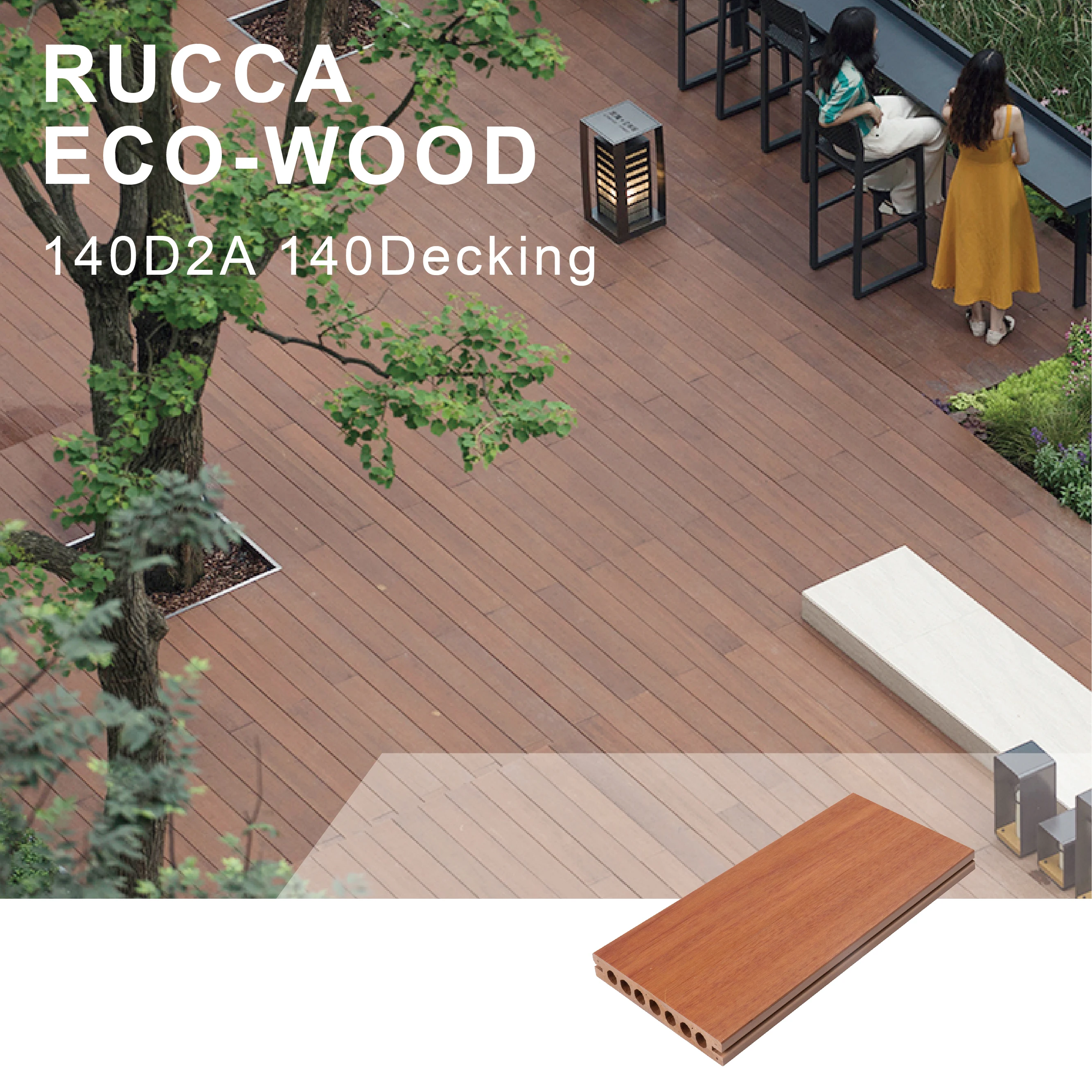 Деревянный Пластиковый композитный пол из твердой древесины, материал для настила лодки 140*25 мм