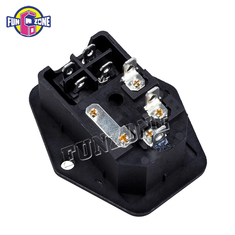 Guangzhou Funzone Впускной модуль штекер 5A предохранитель гнездовой розетки 10A 250V 3 Pin IEC320 C14