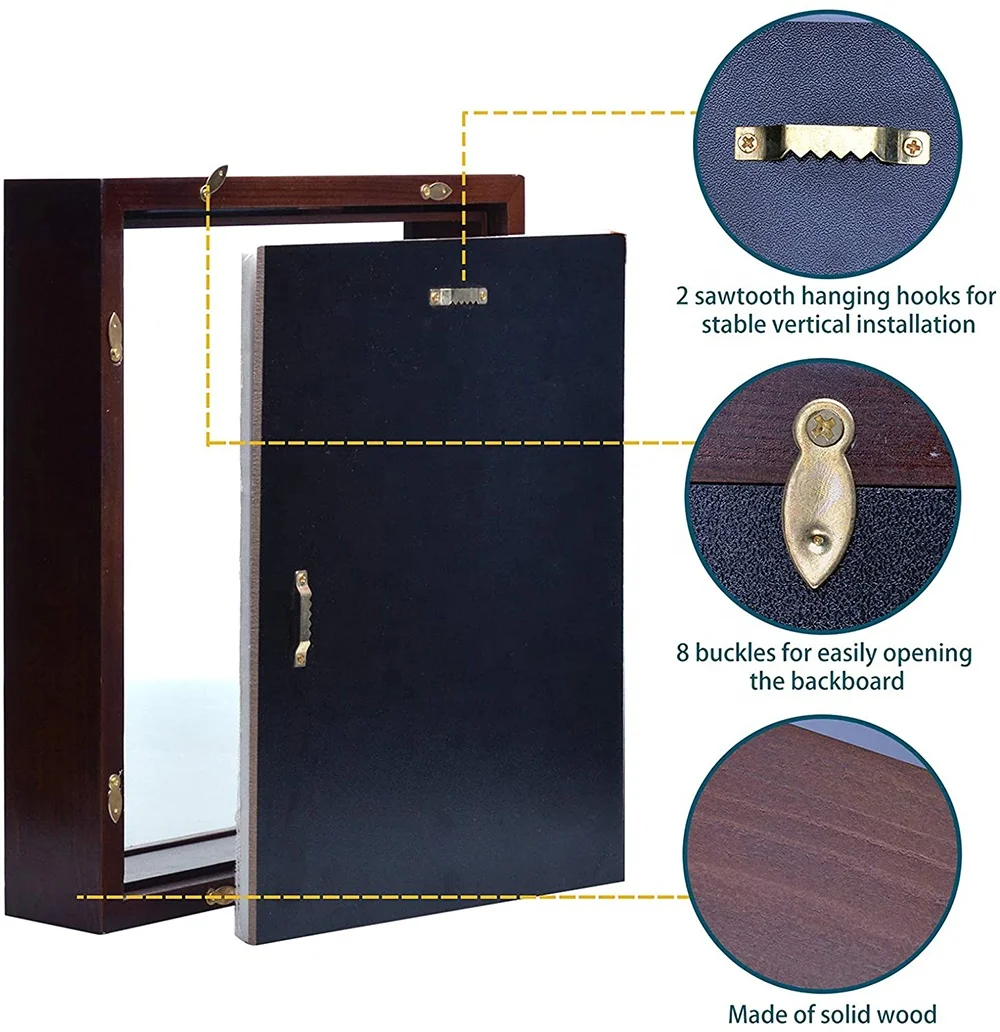 Custom 8x10 walnut wood Loss Pet Keepsake and Gifts Pet Lover Dog Cat Pet Memorial Shadow Box with Clay Paw Print Impression Kit