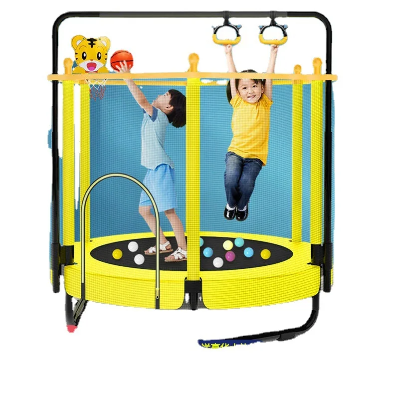 Reinforced thickened home kids indoor fitness trampolines parks,trampoline manufacturers,trampoline sales with protective net