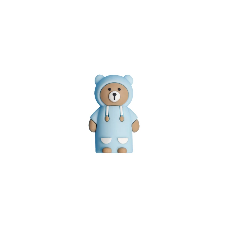 Cartoon PVC soft rubber silicone bear pencil sharpener primary school stationery for children mini pencil sharpener pencil sharp