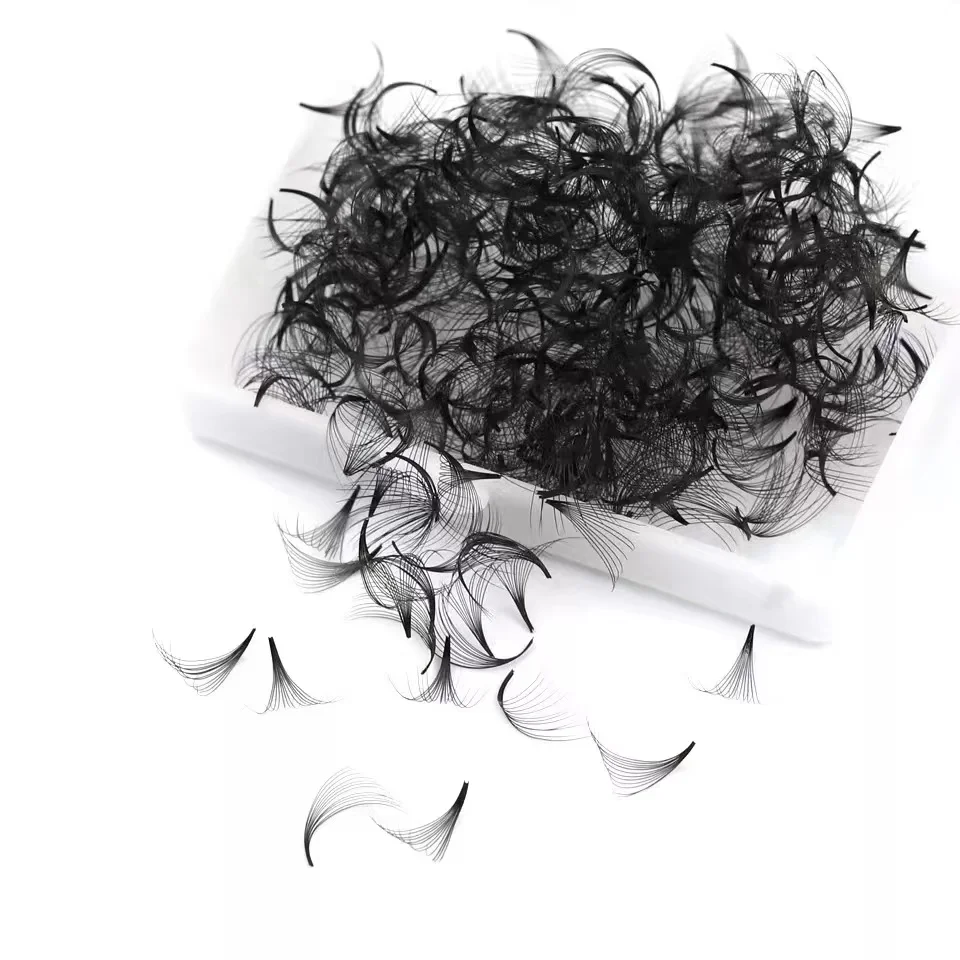 Long Stem Premade Fans Stock 12D Premade Volume Fan Eyelash Extension 20D Wispy 0.03 0.05 0.07 C D Loose Pre Made Fans Lash