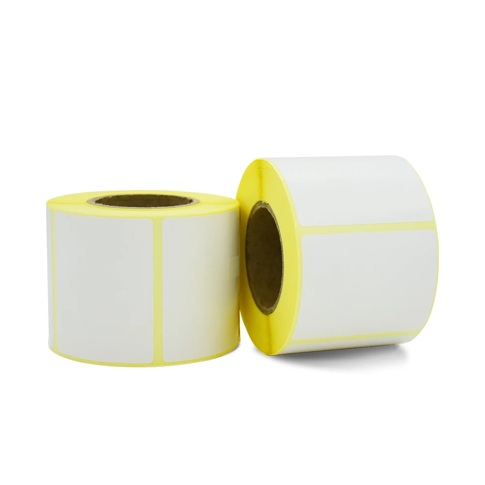 Custom printing or blank round labels  thermal label rolls with customized size 80mm 100mm for packaging
