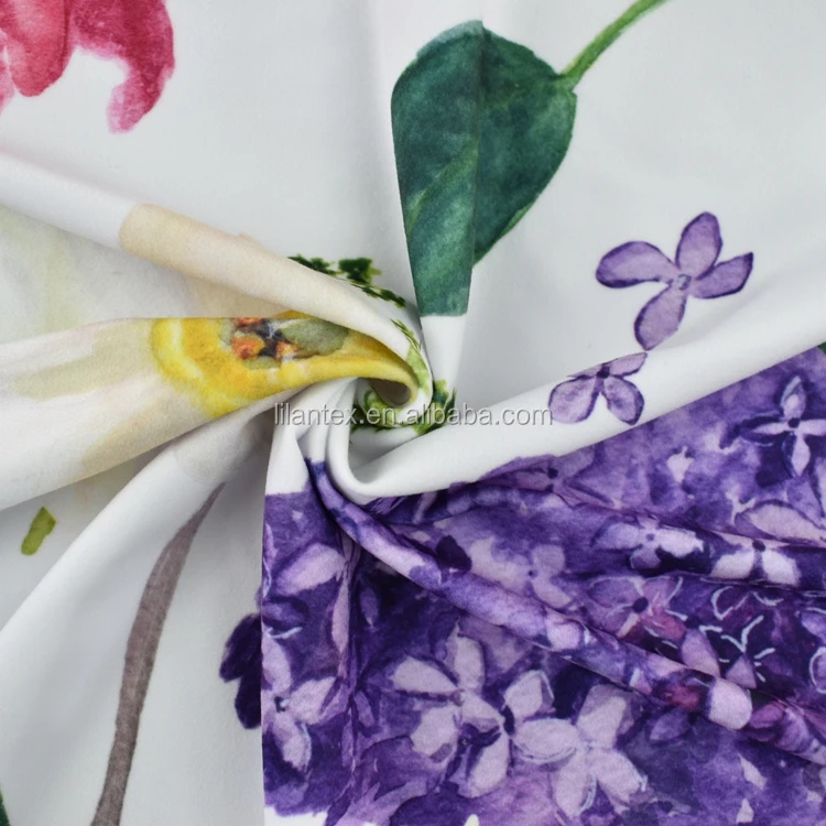 Нет минимального заказа индивидуальная цифровая печать Dbp матовая ткань текстиль цветочный принт Dty Двойная полиэфирная для