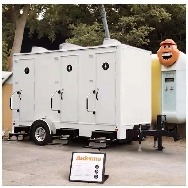Container Mobile Trailers Price Portable Flush Toilet Readymade Toilets plastic Large size is suitable for outdoor trailers