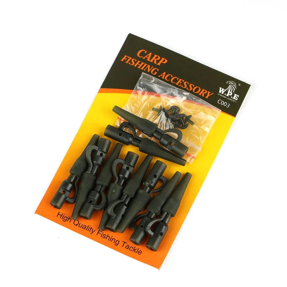 W.P.E Customized / Bulk European Lead Clips Terminal Tackle Safety Tail rubber Cone Carp Fishing Accessories Kit