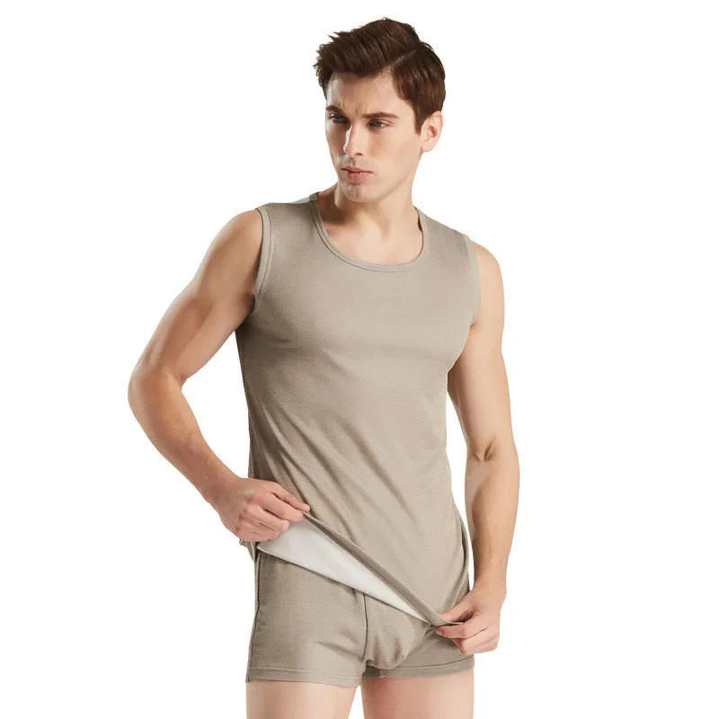 Electromagnetic Radiation Protective 100% Silver Fiber Short Underwear EMF Shielding Close-fitting Vest Brief Boxers for Men
