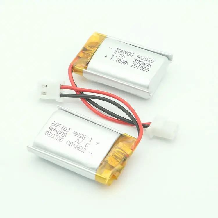 
Best Price Small Rechargeable Li Po Battery 3.7V 500mAh 902030 Lipo For Drone Camera 