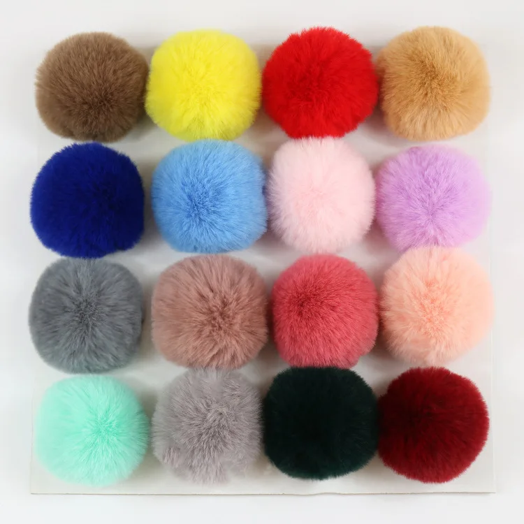 DIY Accessories New Fashion 8cm Fake Rabbit Fur Pompons Ball Pendant