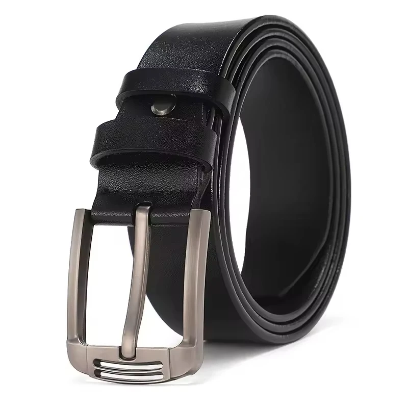 Fashion Simple 3.8CM Wide Cow Skin Men Belt Genuine Leather Belt for Men Casual Luxury Brand Design Belt Man High Quality