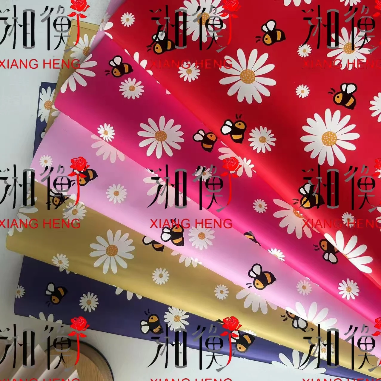 Waterproof spot small bees flying in the flowers flower wrapping paper Korean paper florist packaging materials gift wrap