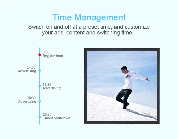 33 Inch Square Lcd Advertising Screen Ads Media Player Wall Mount Hanging Digital Signage And Displays