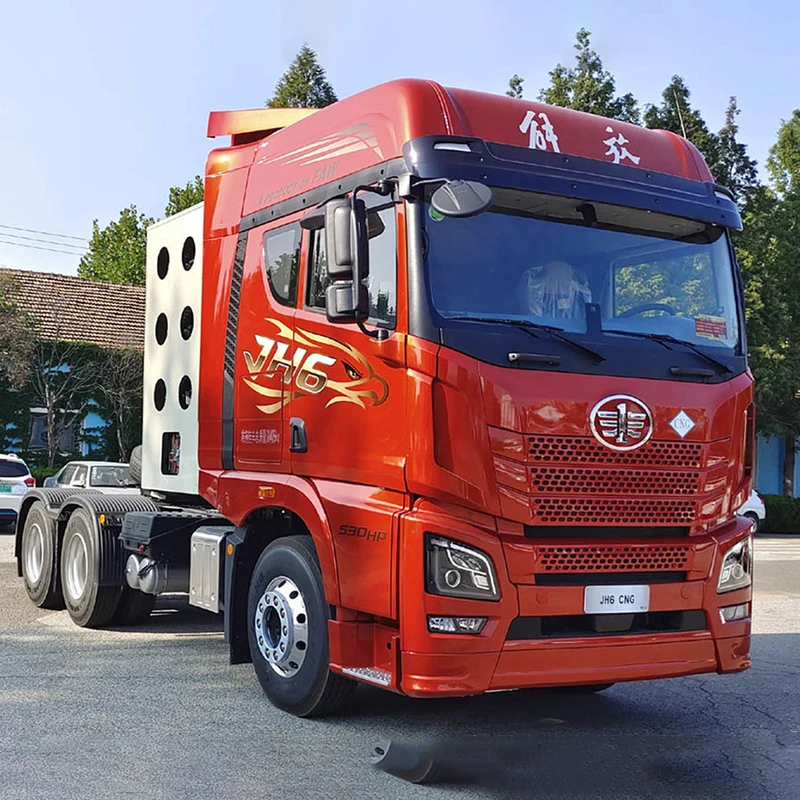 Низкая цена FAW JH6 4x2 6x4 ручной автоматический CNG LNG газ б/у прицеп грузовик головка