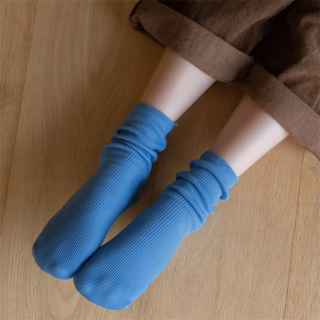 Children Cold Resistant Snow Socks Long Plush Multi-color Winter Fleeced Thermal Socks Soft Floor Socks For Girls