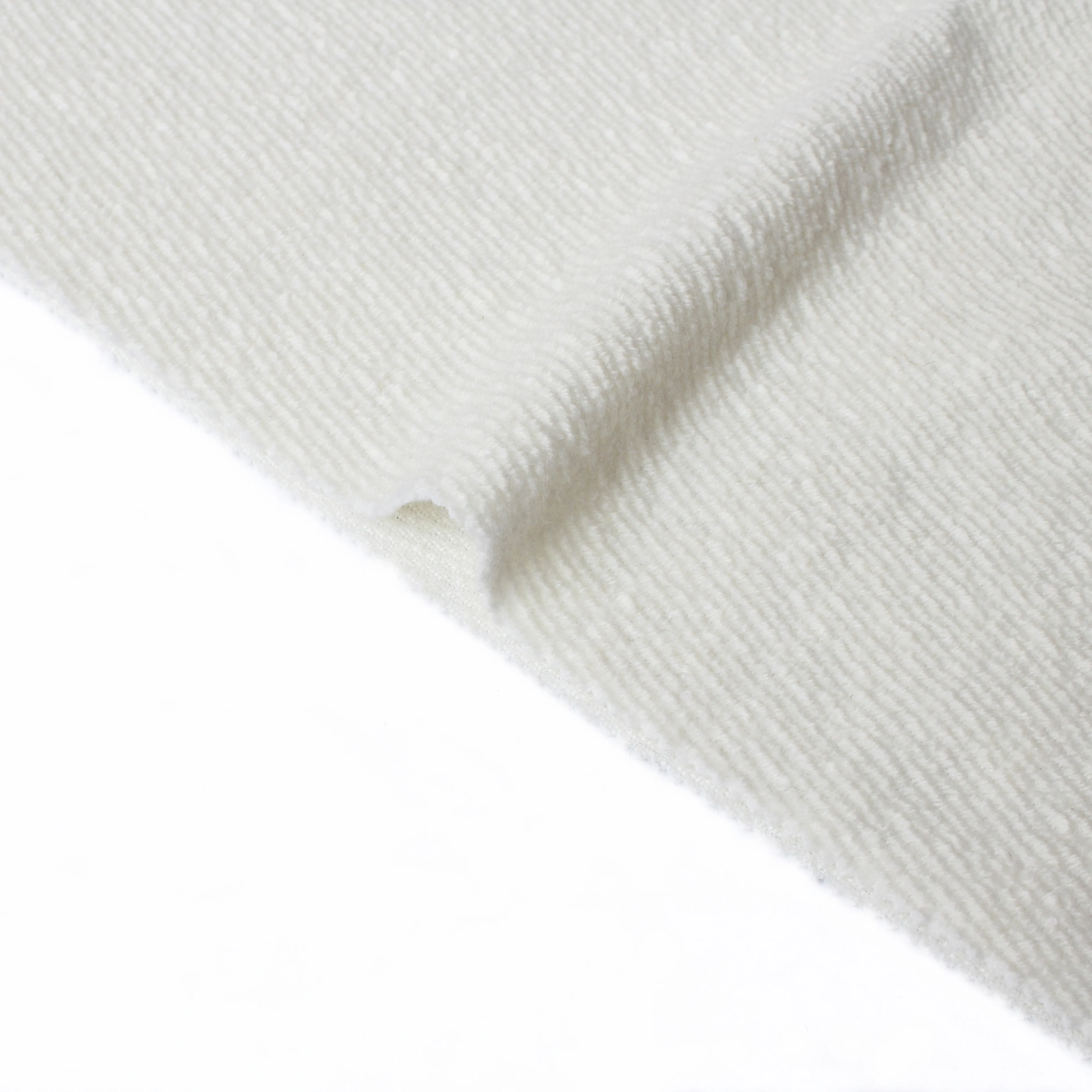 New Arrival Best Seller Brand Design Pure White Twill Striped 50% Wool 50% Polyester Blended Tweed Fabric for Overcoat Suit