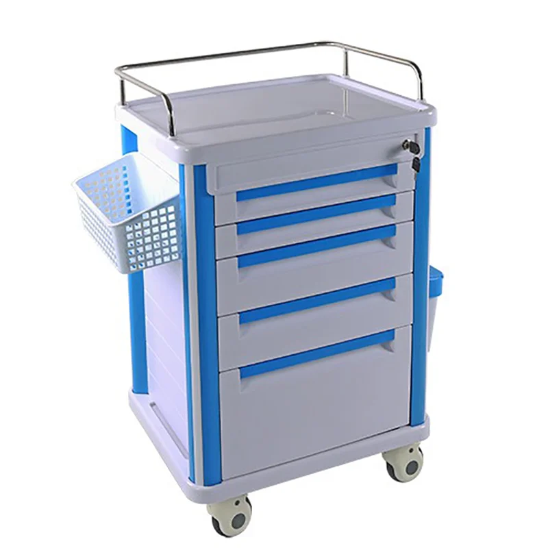 Good price emergency Medical equipment Crash Cart supplies functional workstation for treatment Hospital Anesthesia Trolley