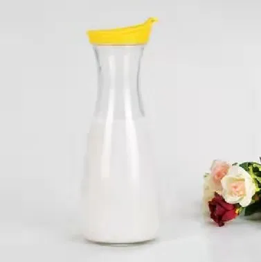 Juice Lemon Brazil Milk Bottle 1000ML Beverage Pitcher BPA Free Transparent Glass Water Bottle With Lid